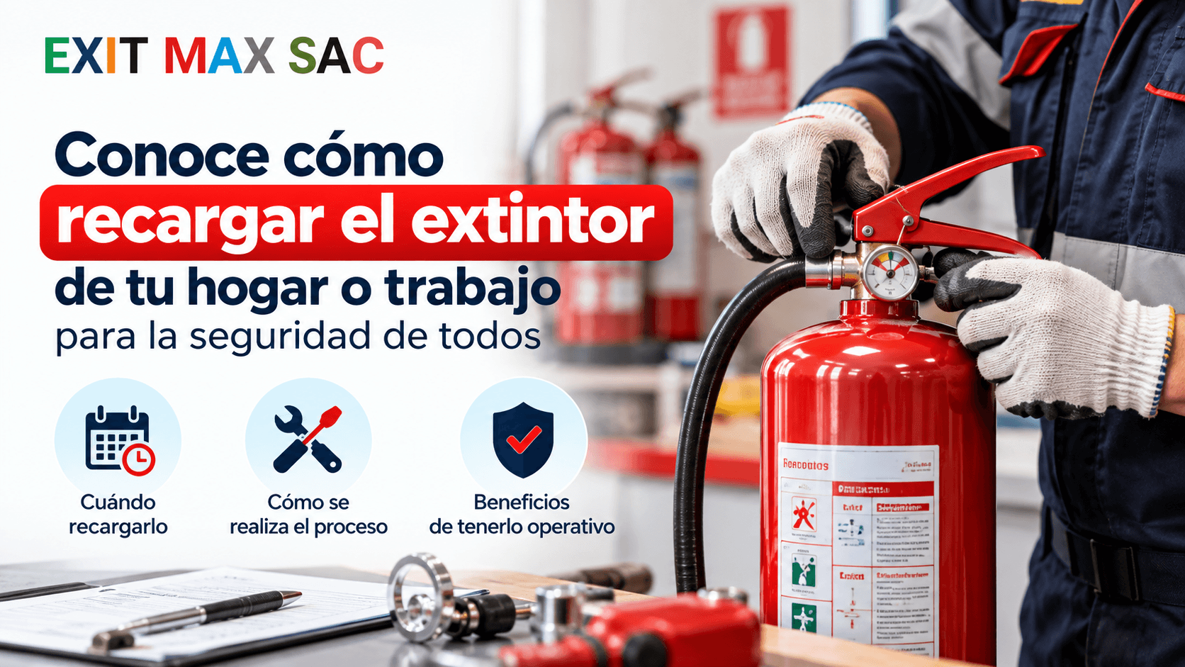 Conoce cómo recargar el extintor de tu hogar o trabajo para la seguridad de todos