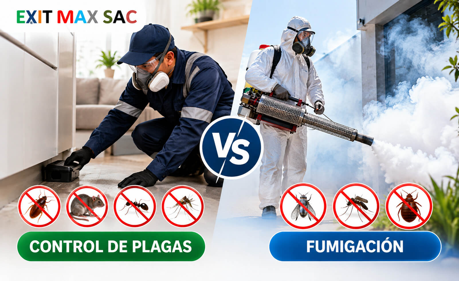 ¿Cuál es la diferencia entre control de plagas y fumigación?