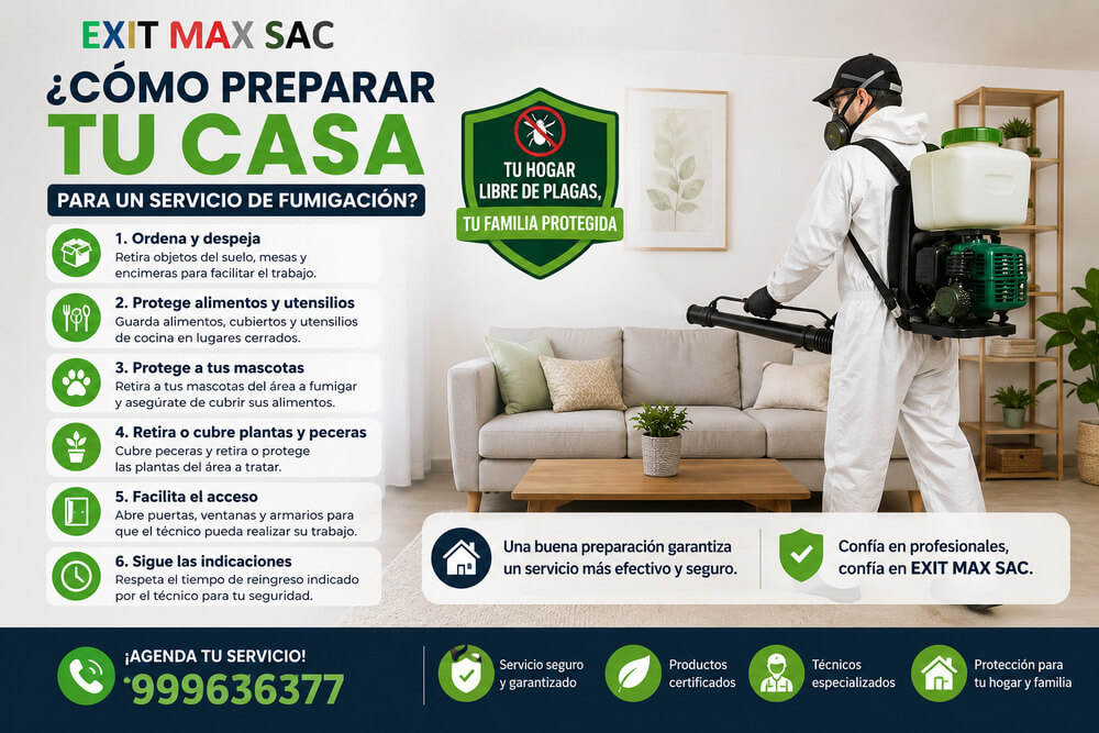 ¿Cómo preparar tu casa para un servicio de fumigación?