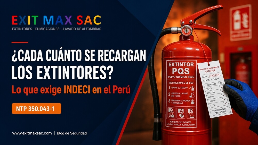 ¿Cada cuánto se recargan los extintores?