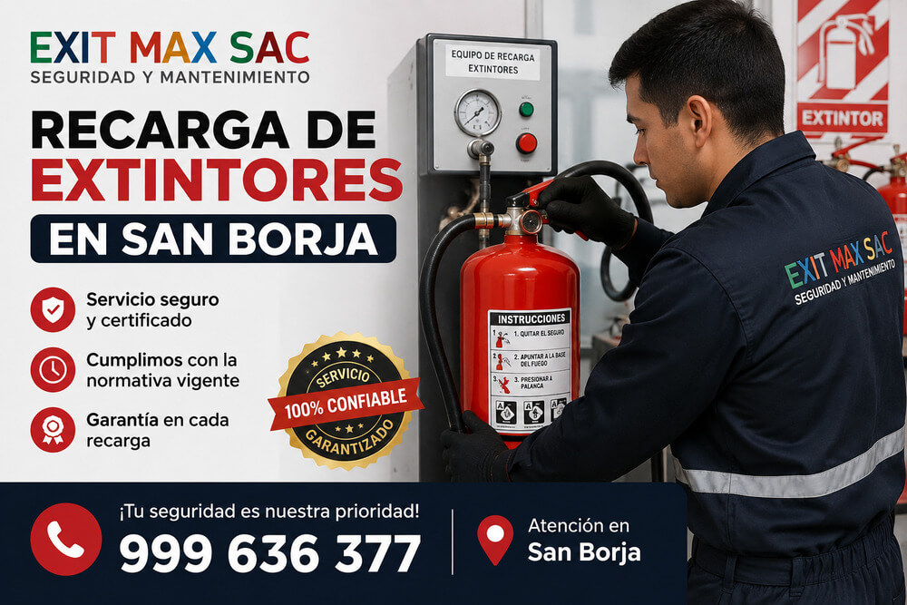 Recarga de Extintores en San Borja
