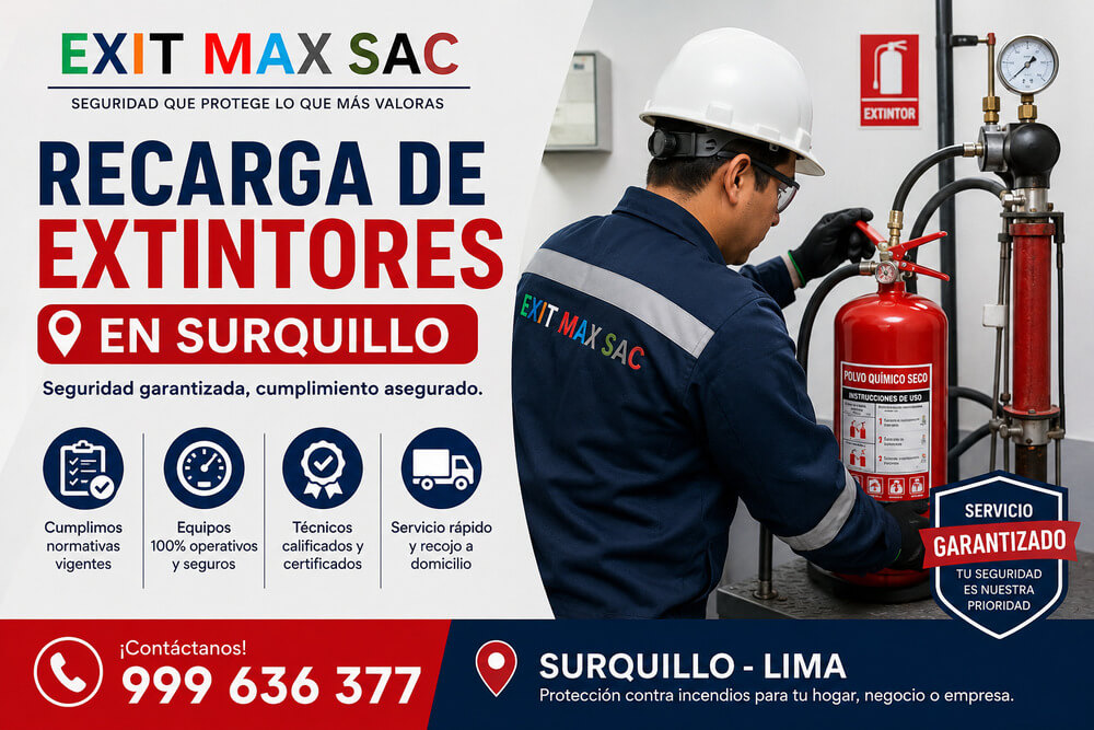 Recarga de Extintores en Surquillo