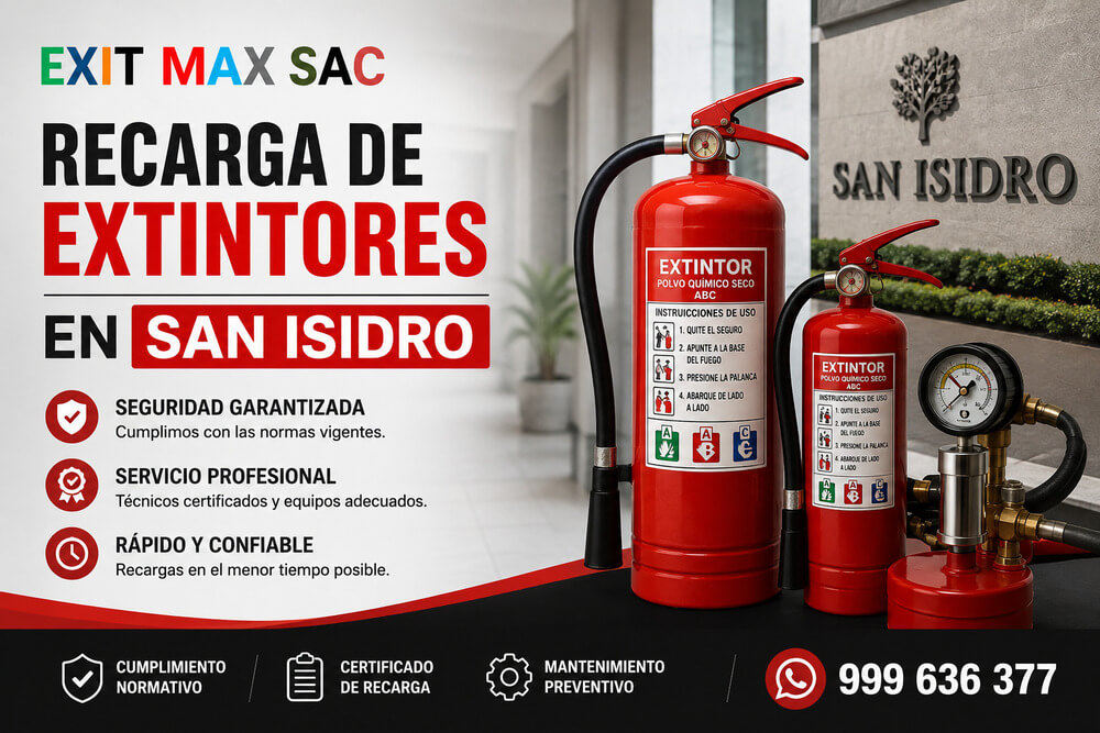 Recarga de Extintores en San Isidro